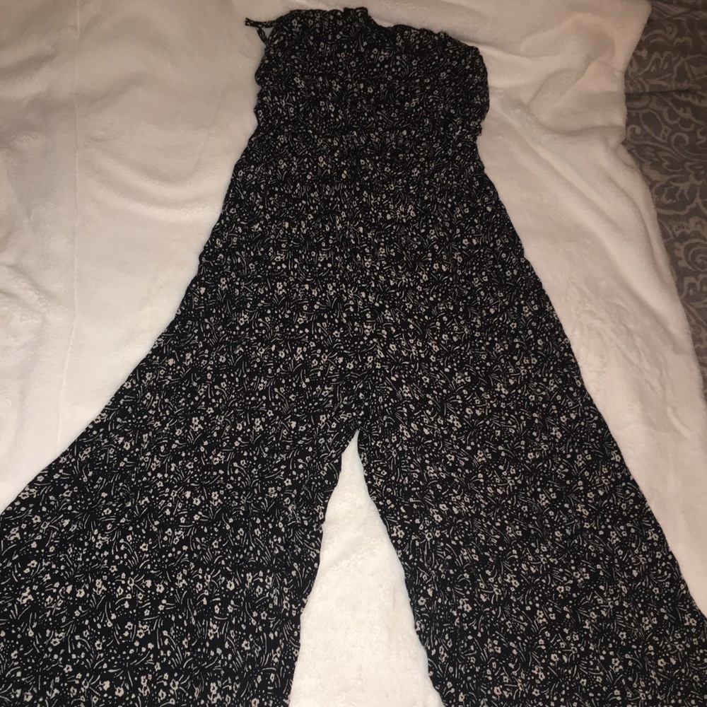Spaghetti strap pants romper